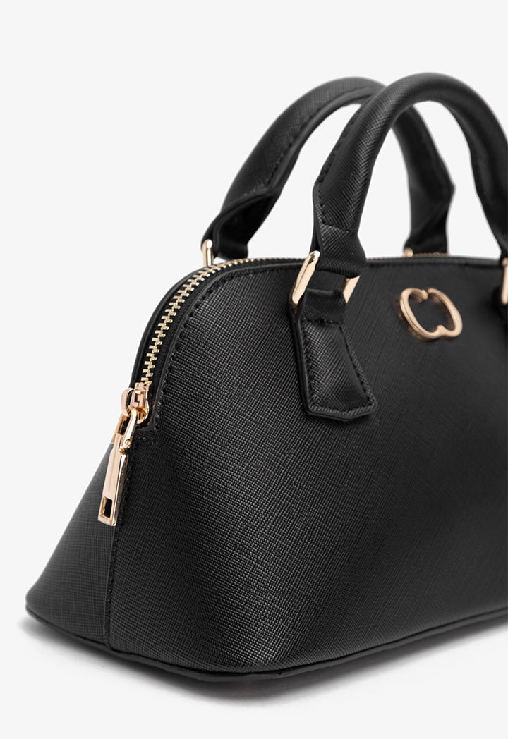 Choice Solid Classic Handbag Black