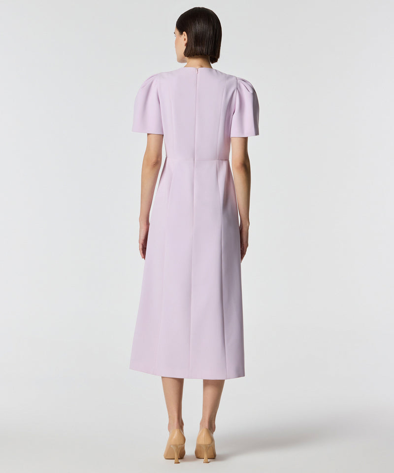 Machka Crepe Dress With Ornamental Buttons Lilac
