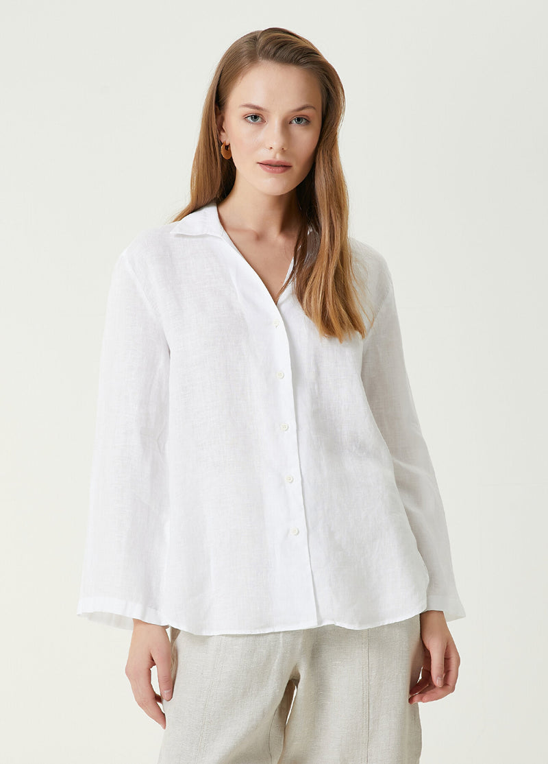 Beymen Club Solid Linen Shirt Off White