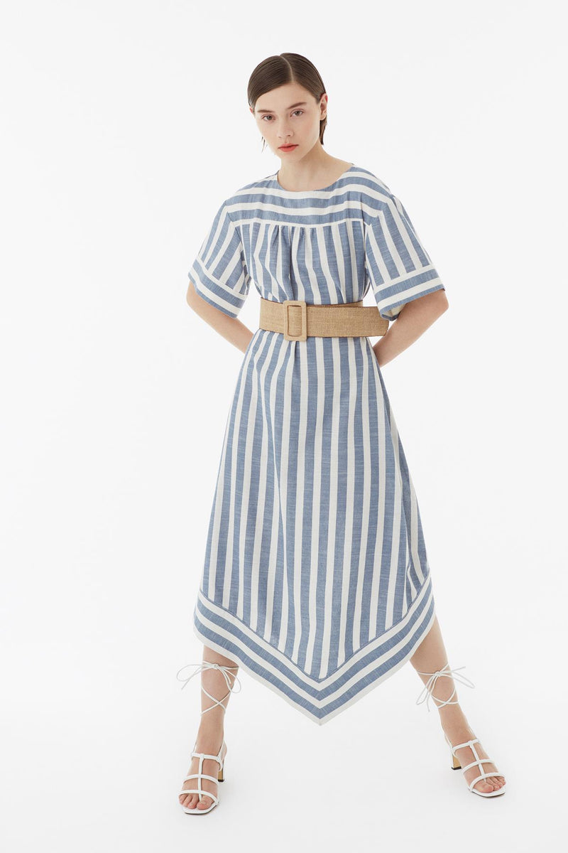Exquise Dress Stripe S/Sl Print