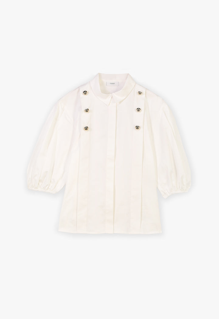 Choice Shirt With Button Accessory Off White