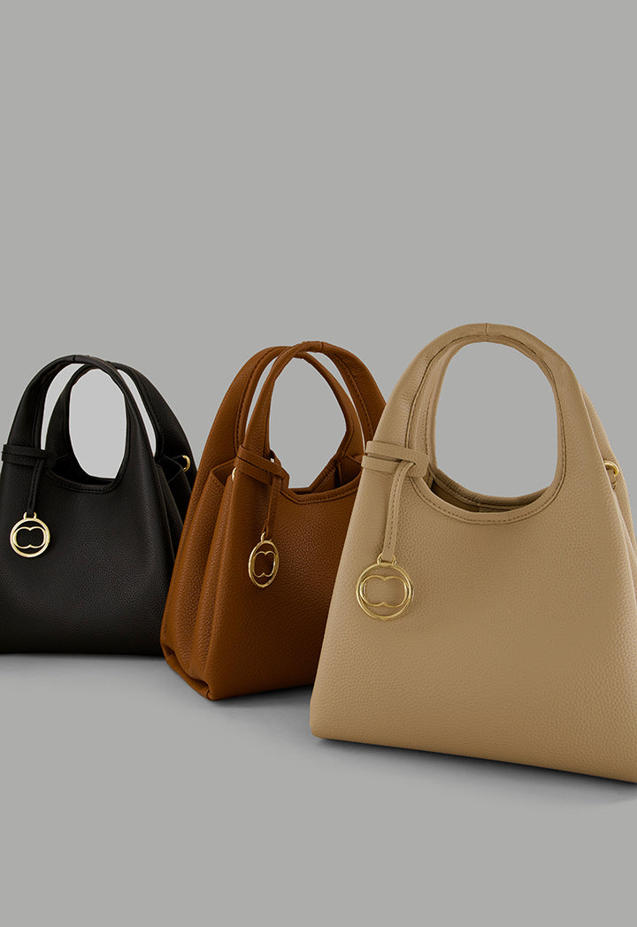 Choice Classic Solid Handbag Beige