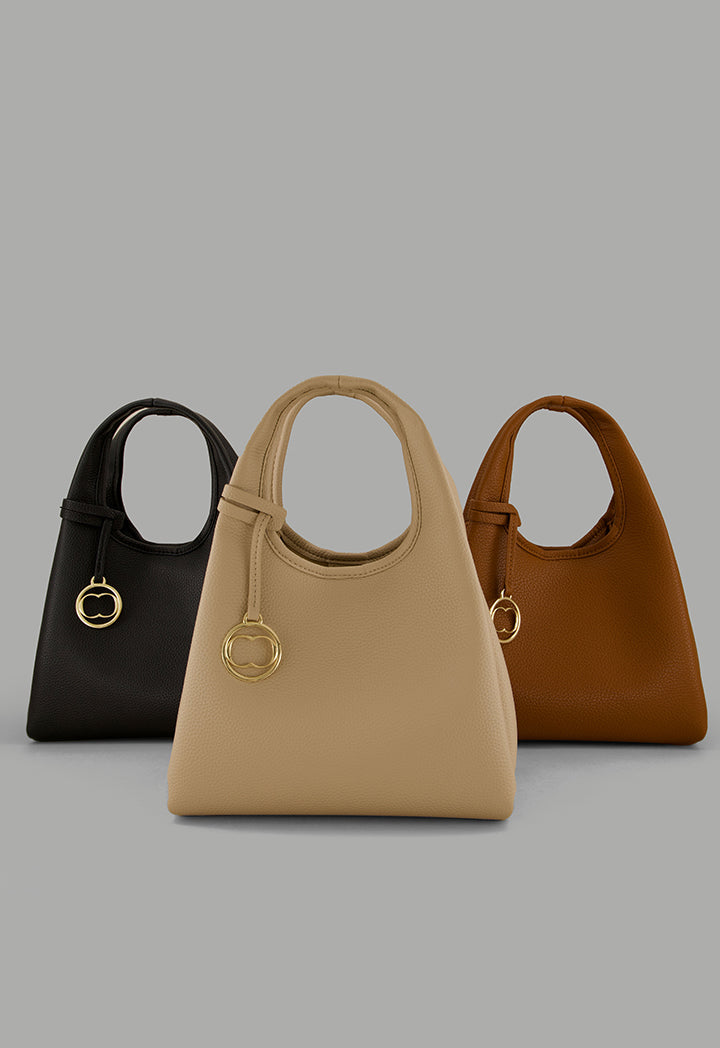 Choice Classic Solid Handbag Beige