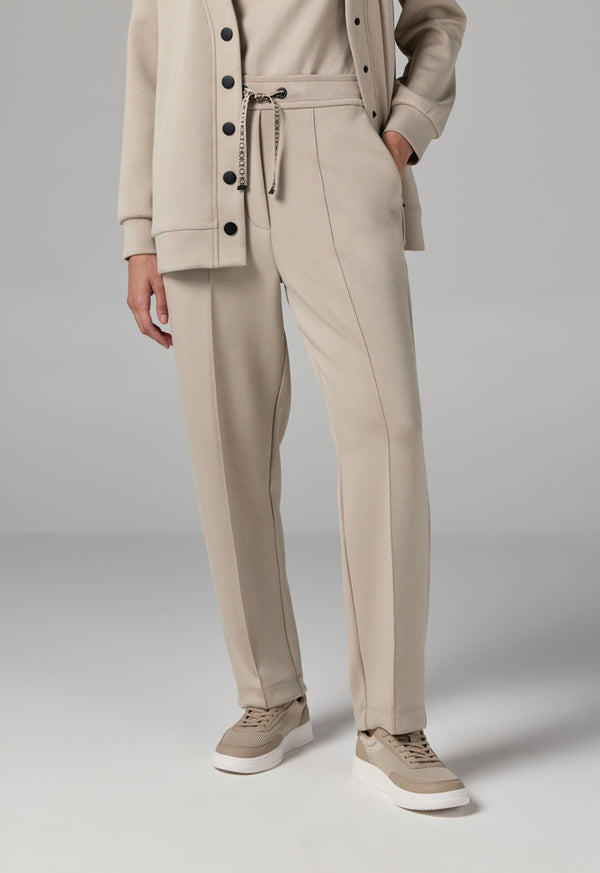 Choice Solid Elasticated Waistband Trousers Beige