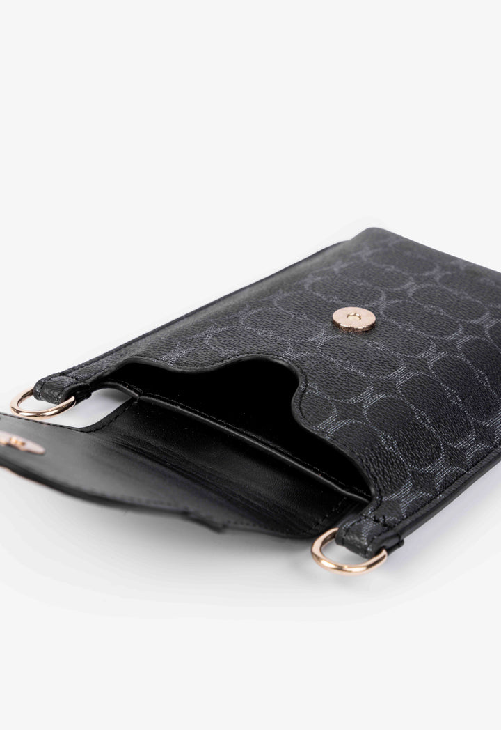 Choice Printed Monogram Crossbody Bag Black