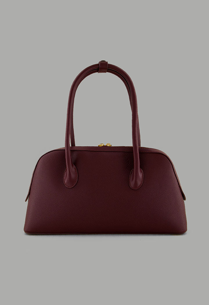 Choice Solid Shoulder Bag Burgundy
