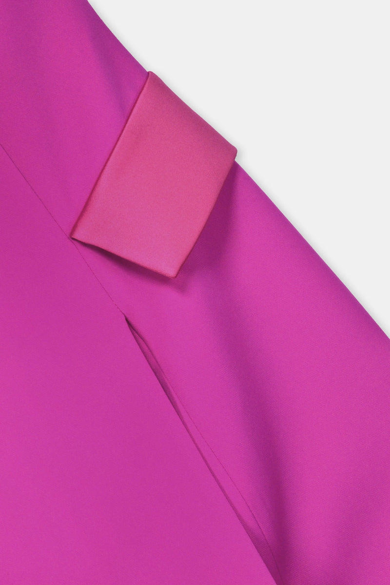 Nean Strapless Double-Breasted Gown Fuchsia