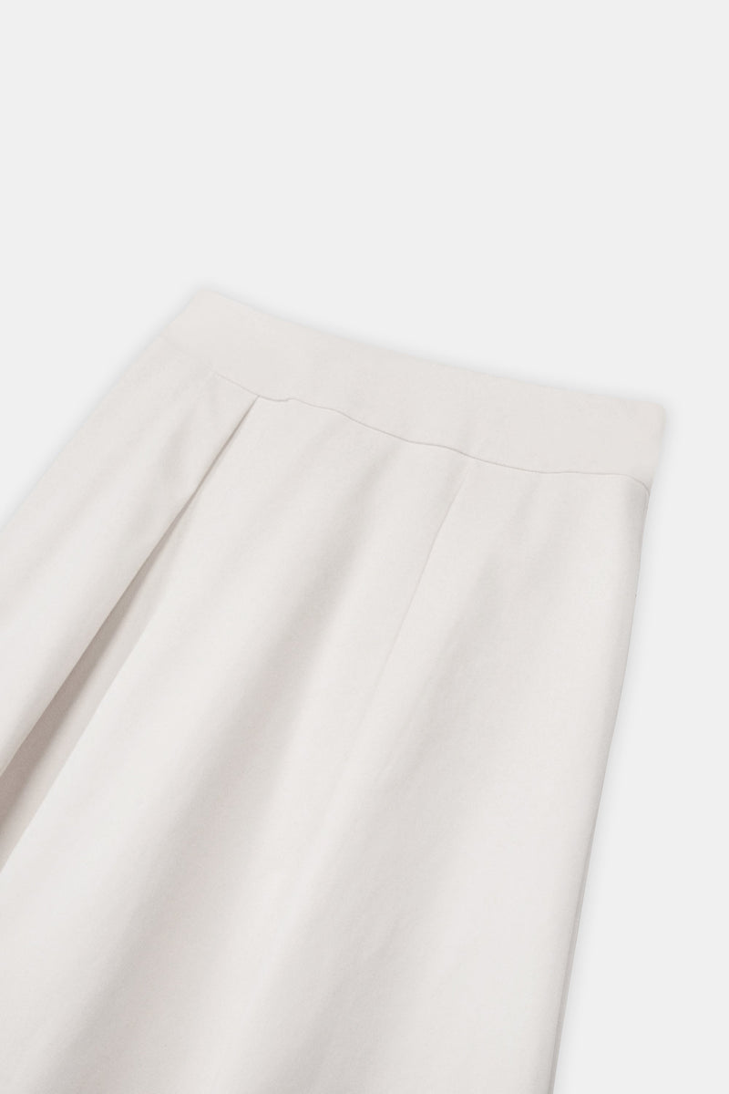 Nean High-Waist A-Line Maxi Skirt
 Ecru