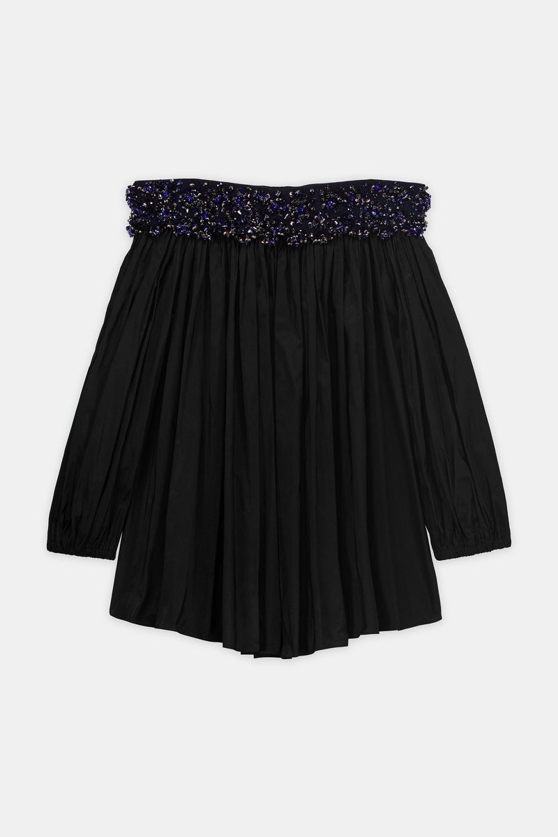 Nean Off-Shoulder Embellished Blouse Black