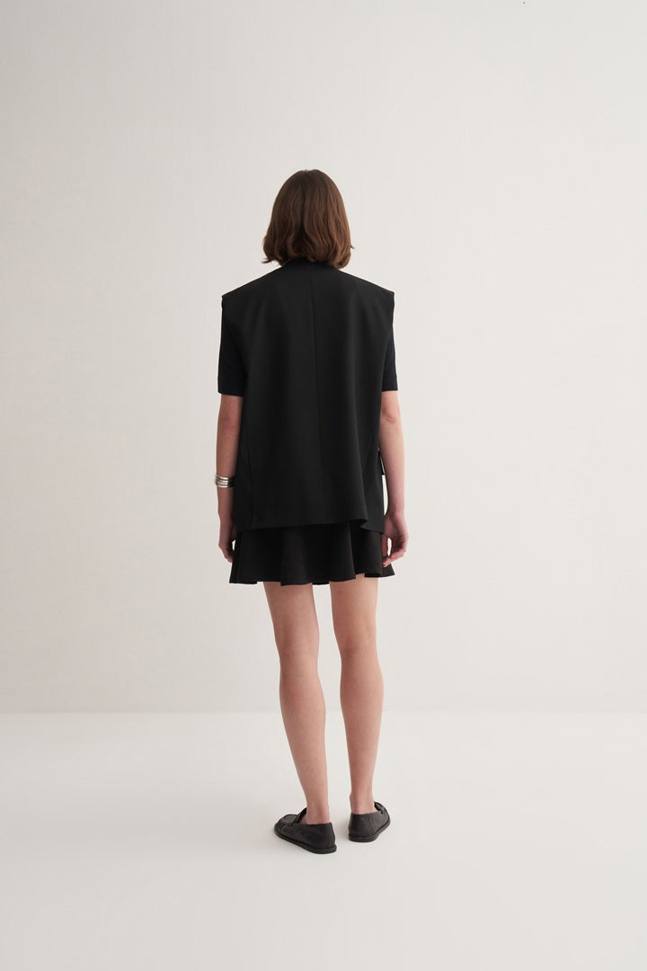 Kk Design Double-Breasted Vest Black