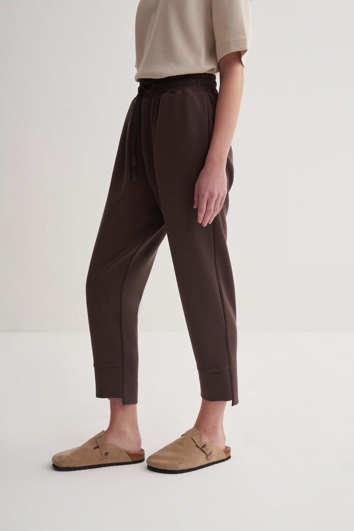 Kk Design Modal Trousers With Cuff Detail Brown