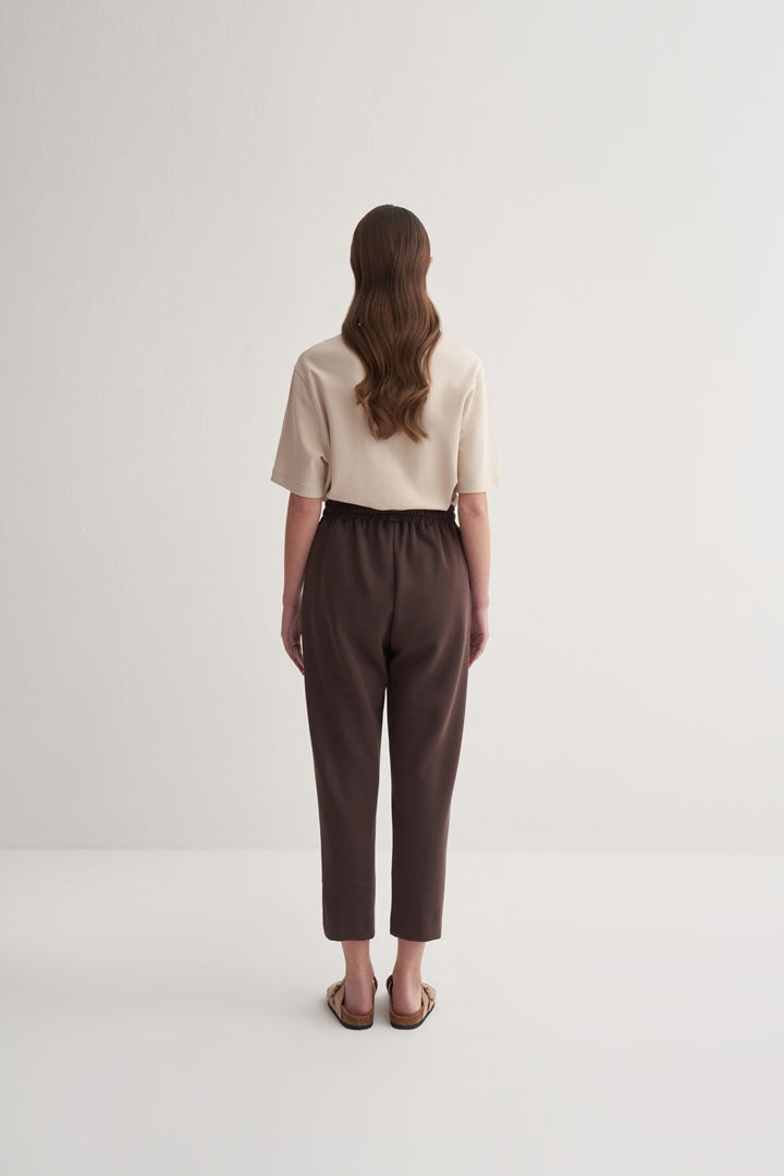 Kk Design Modal Trousers With Cuff Detail Brown