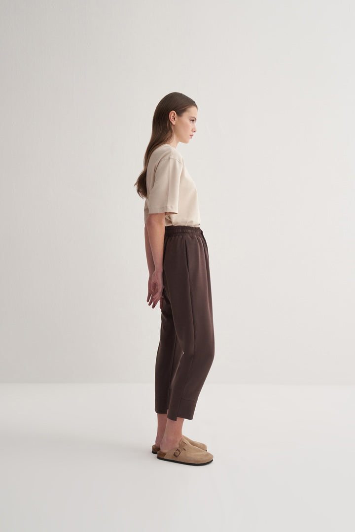 Kk Design Modal Trousers With Cuff Detail Brown