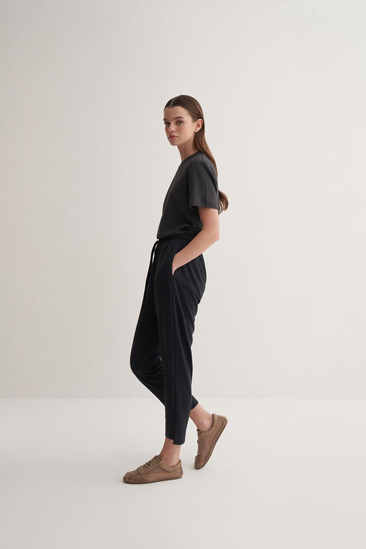 Kk Design Modal Trousers With Cuff Detail Black