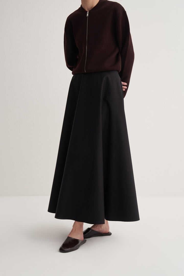 Kk Design Cotton Flounce Skirt Black