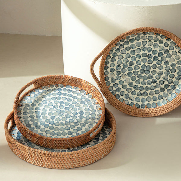 Chakra Hanoi Decorative Tray 37 Cm White