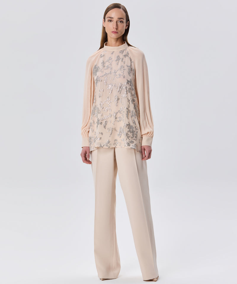 Machka Embroidered Detail Blouse Oil