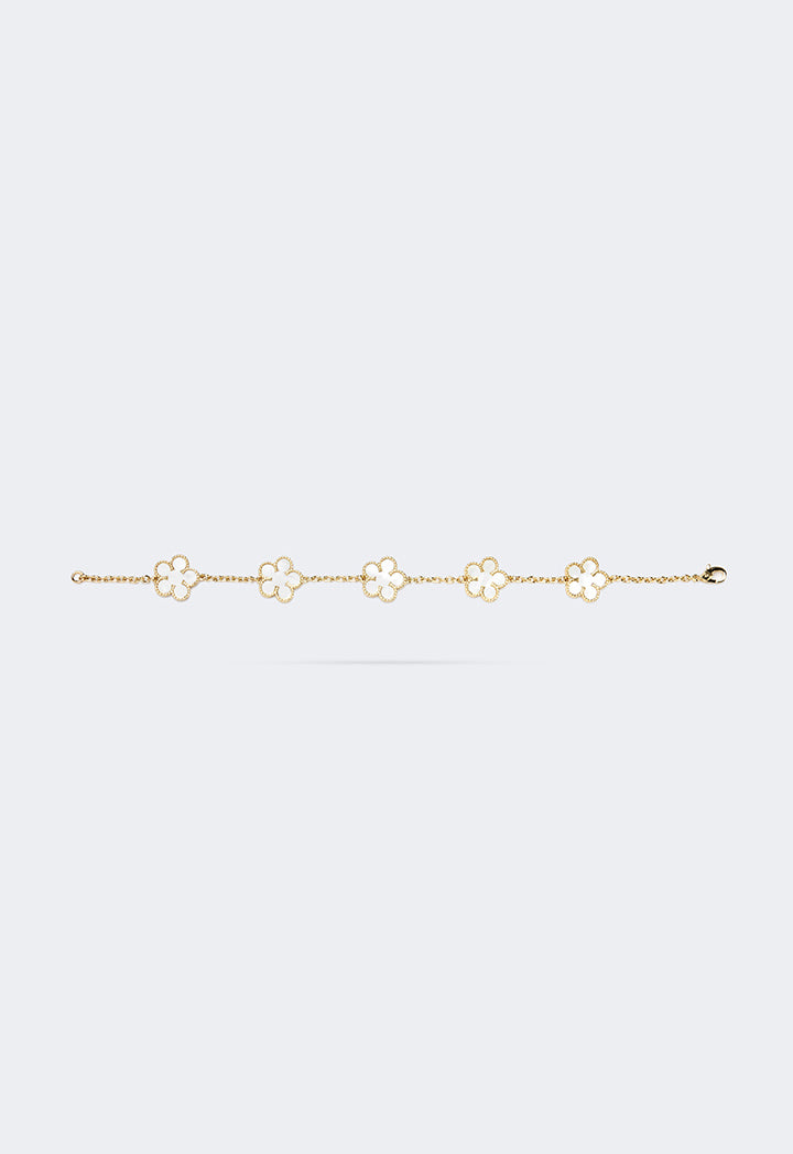 Choice Crystal Embellished Clove Necklace Gold