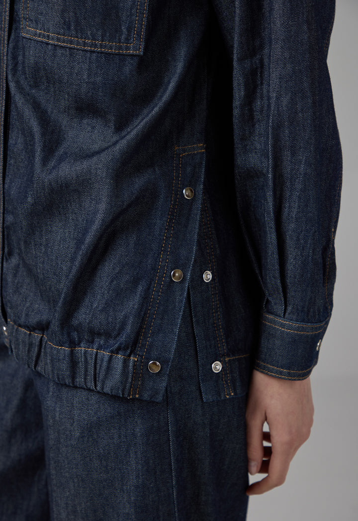 Choice Classic Solid Denim Jacket Denim Blue