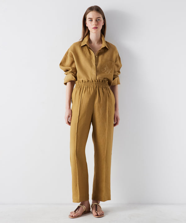 Ipekyol Elasticated High Waist Trousers Khaki