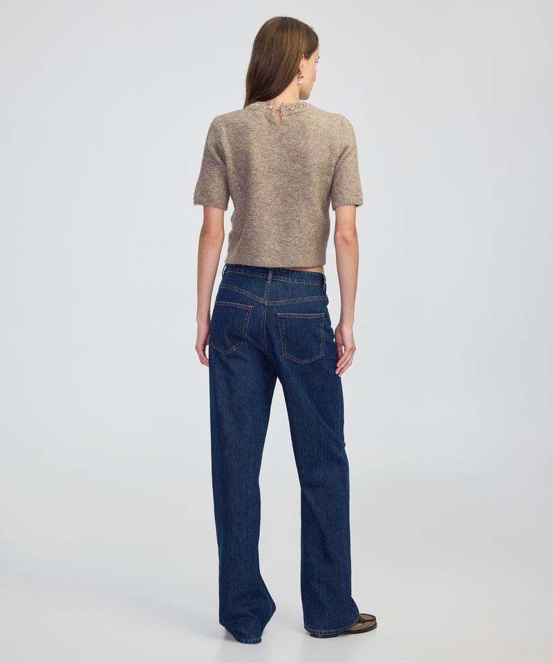 Ipekyol Mixed Stone-Embellished Knit Mink