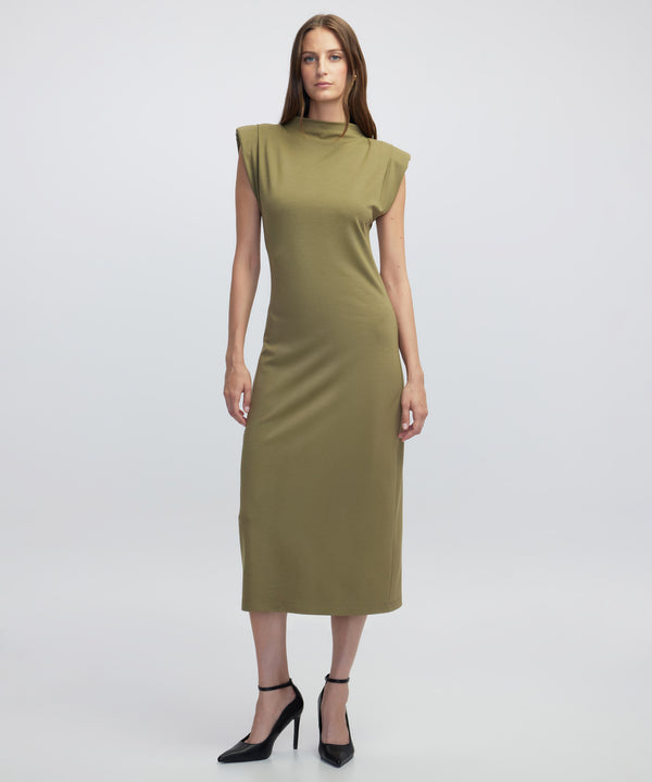 Ipekyol Knitted Dress With Padding Green