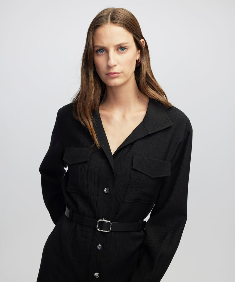 Ipekyol Belted Shirt Dress Black