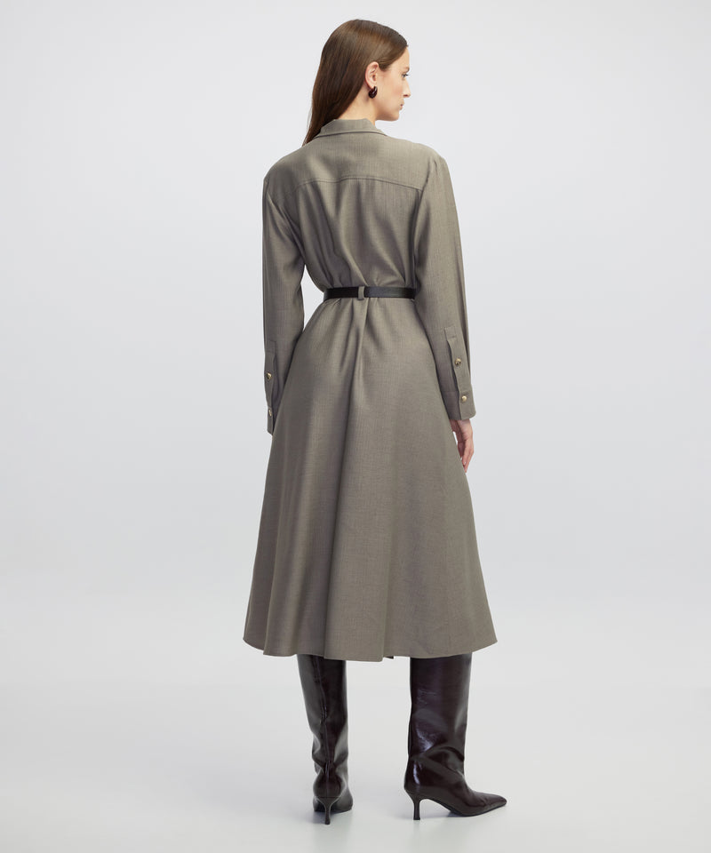 Ipekyol Belted Shirt Dress Mink