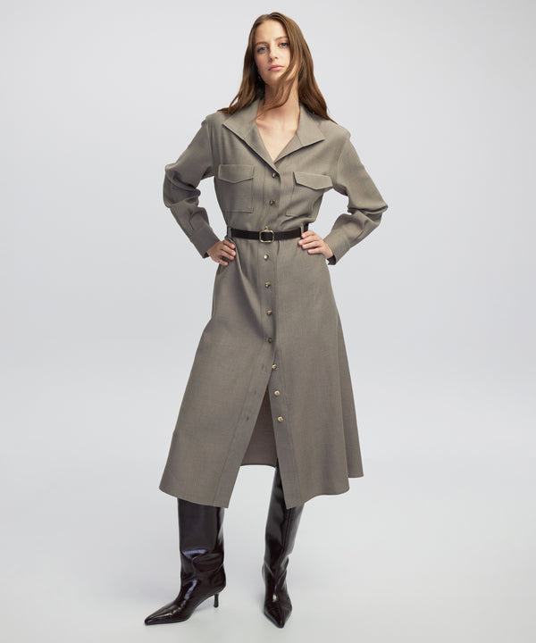 Ipekyol Belted Shirt Dress Mink