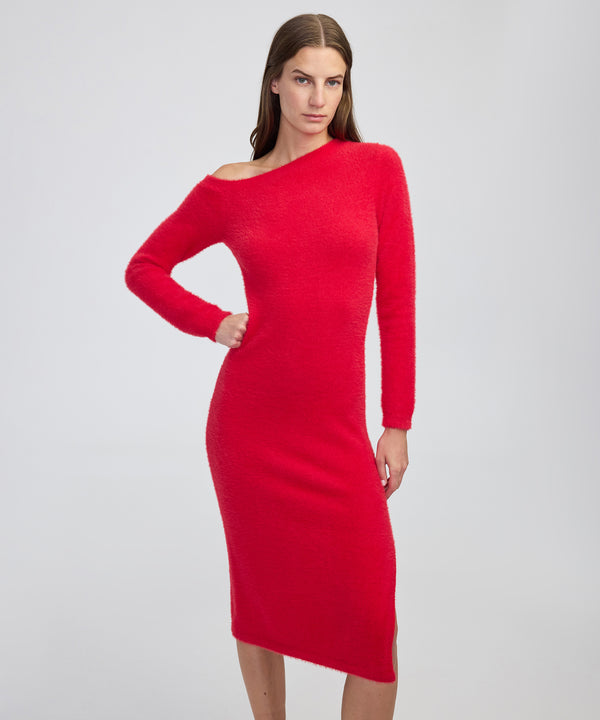 Ipekyol Boat-Neck Knit Dress Red