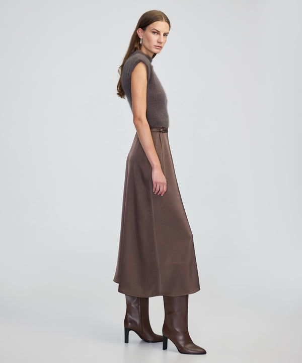 Ipekyol Belted Combination Dress Mink