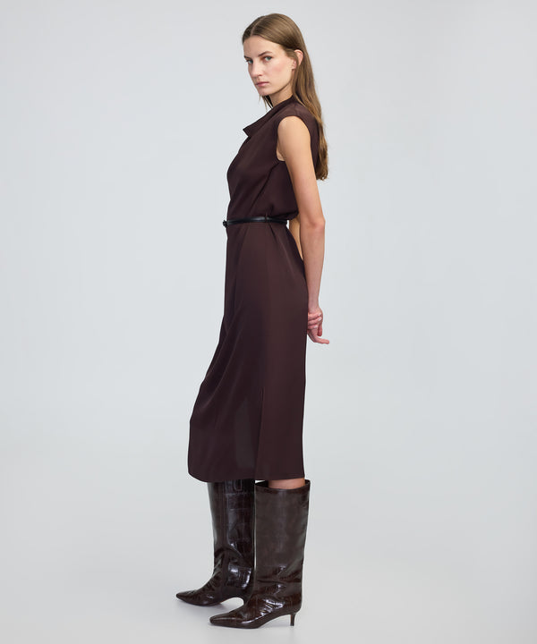 Ipekyol Belted Midi Dress Brown