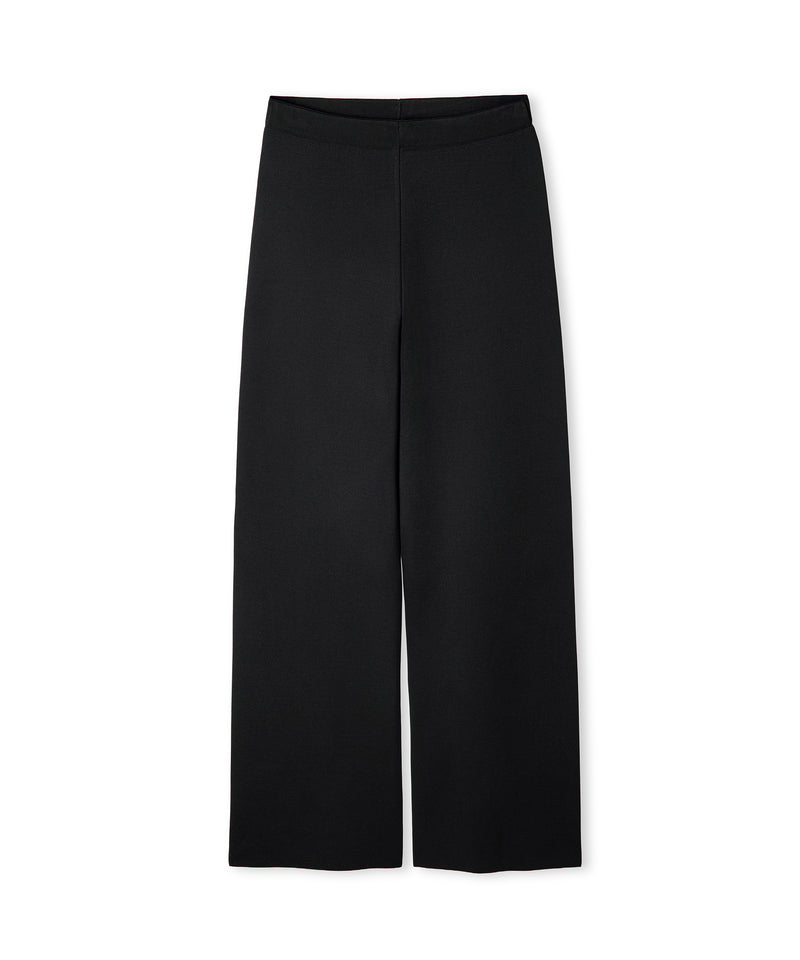 Ipekyol Wide-Leg Knit Trousers Black