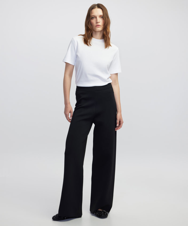 Ipekyol Wide-Leg Knit Trousers Black