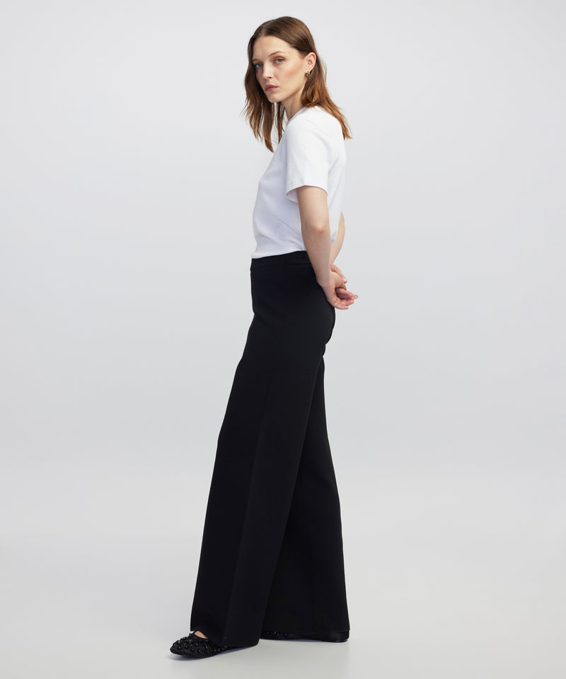 Ipekyol Wide-Leg Knit Trousers Black