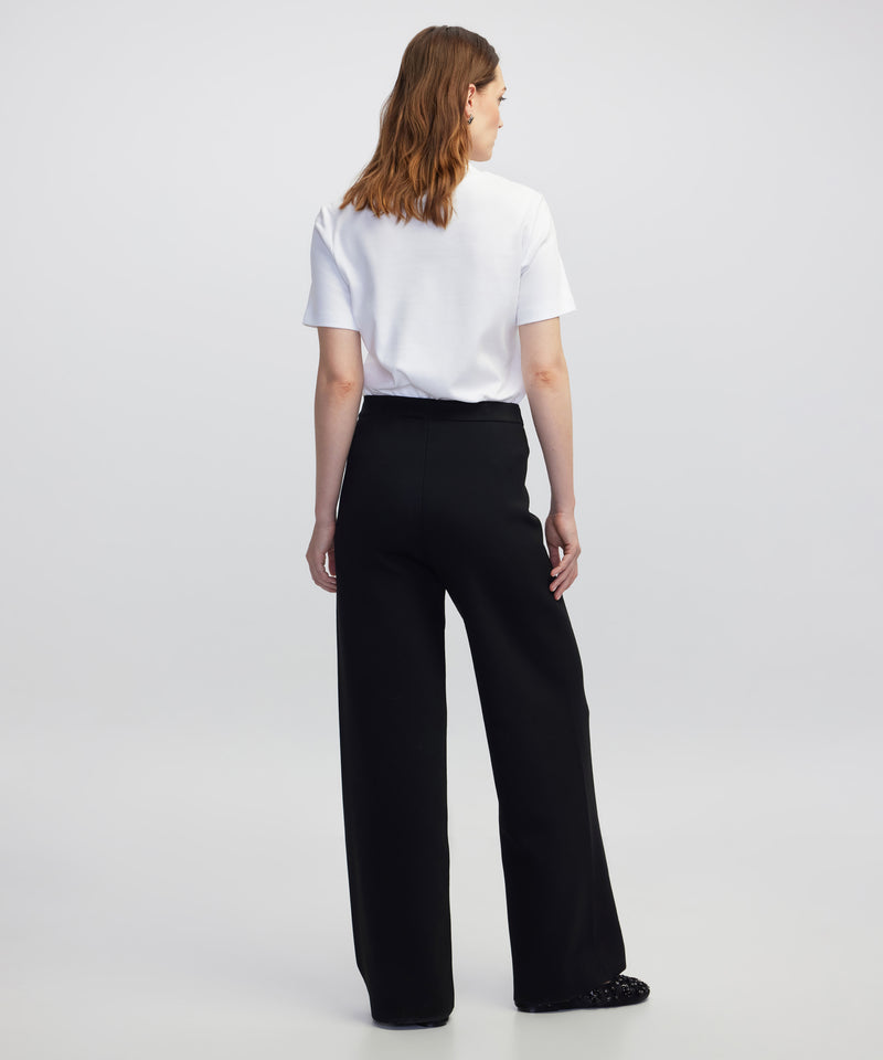 Ipekyol Wide-Leg Knit Trousers Black