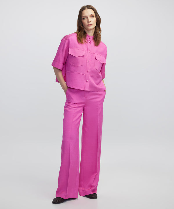 Ipekyol Wide-Leg Trousers Fuchsia