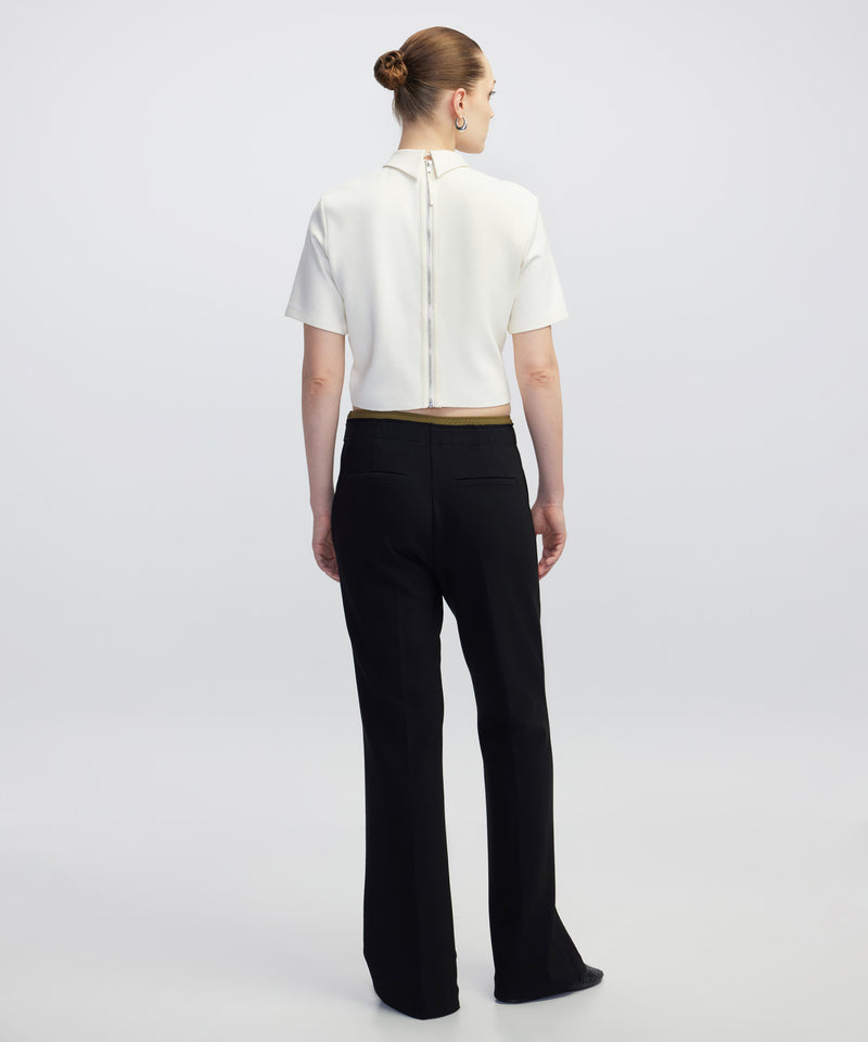 Ipekyol Contrast Waist Trousers Black