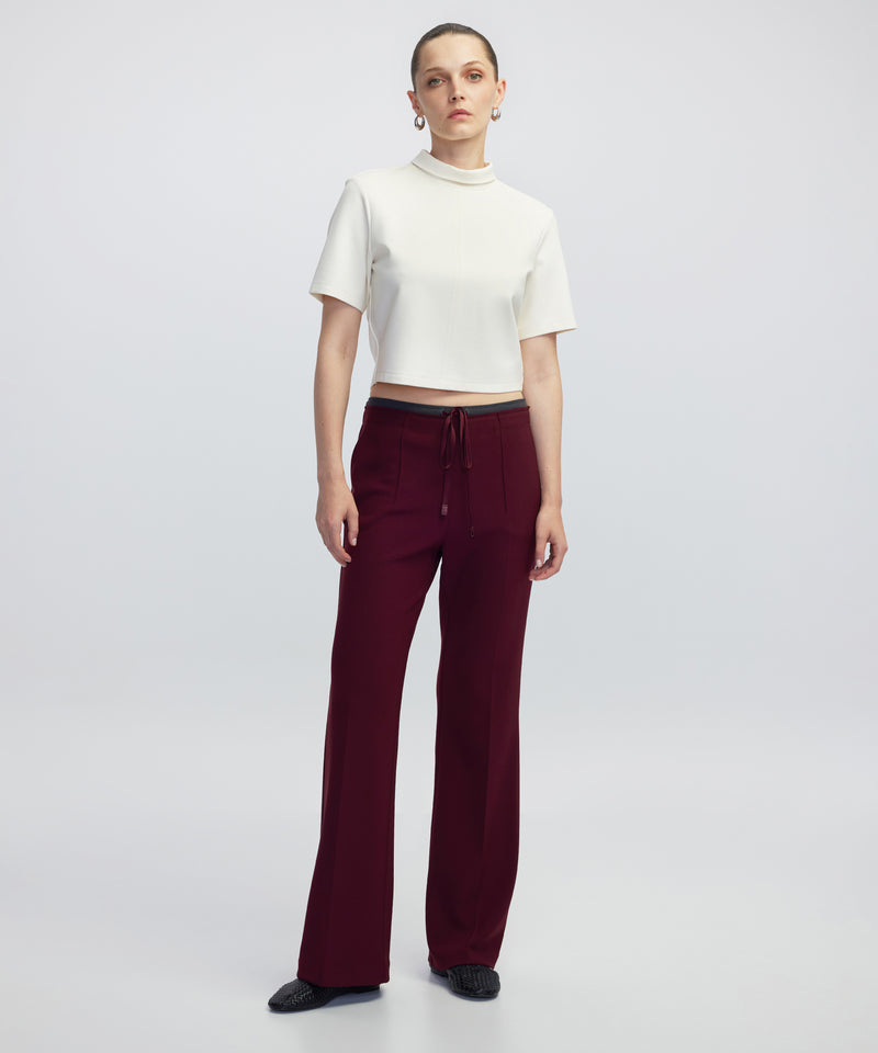 Ipekyol Contrast Waist Trousers Bordoux