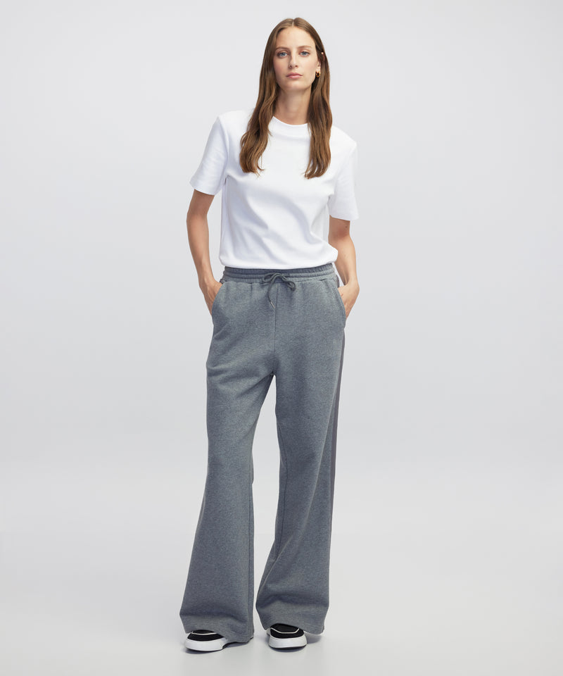 Ipekyol Color-Block Wide-Leg Trousers Grey Melange