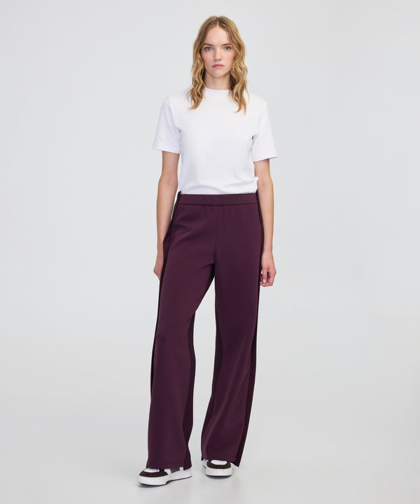 Ipekyol Color-Block Wide-Leg Trousers Bordoux