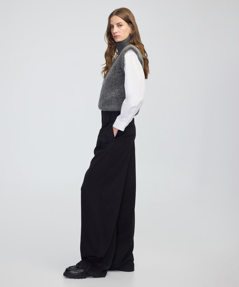 Ipekyol Wide-Leg Trousers With Belt Black