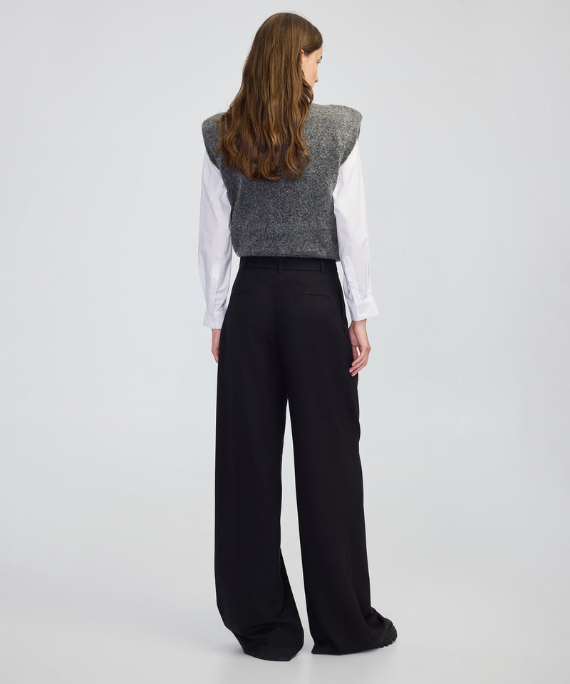 Ipekyol Wide-Leg Trousers With Belt Black