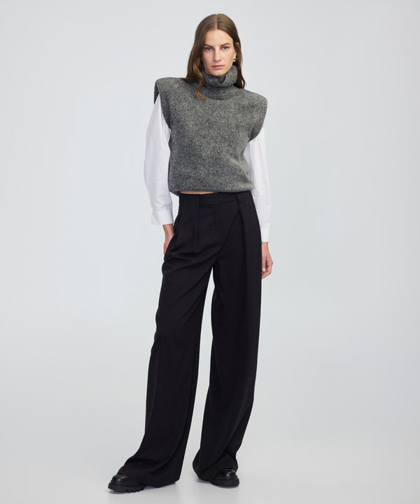 Ipekyol Wide-Leg Trousers With Belt Black