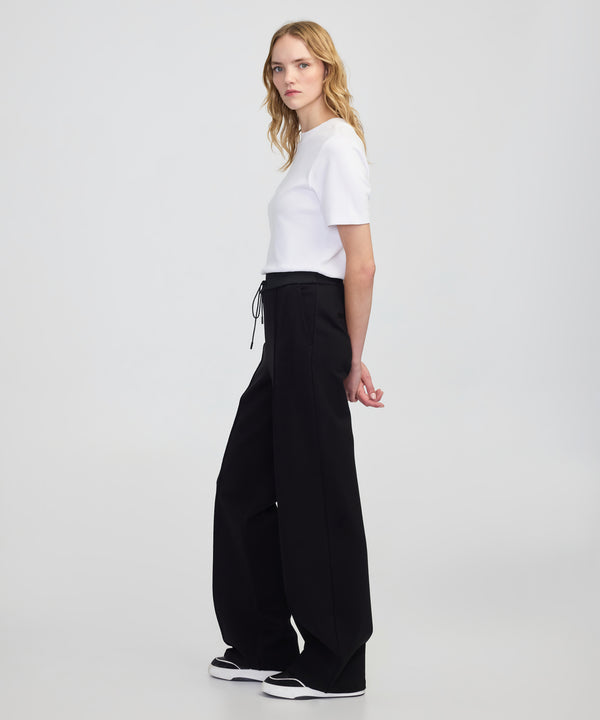 Ipekyol Mixed Wide-Leg Trousers Black