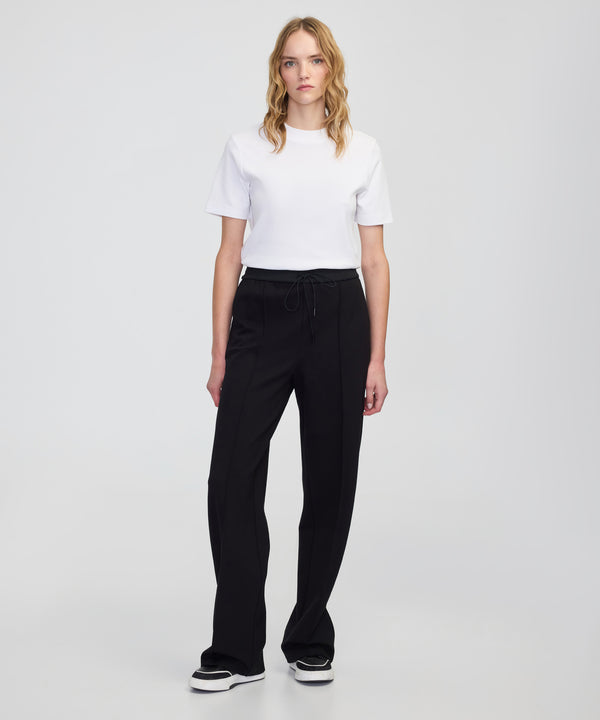 Ipekyol Mixed Wide-Leg Trousers Black