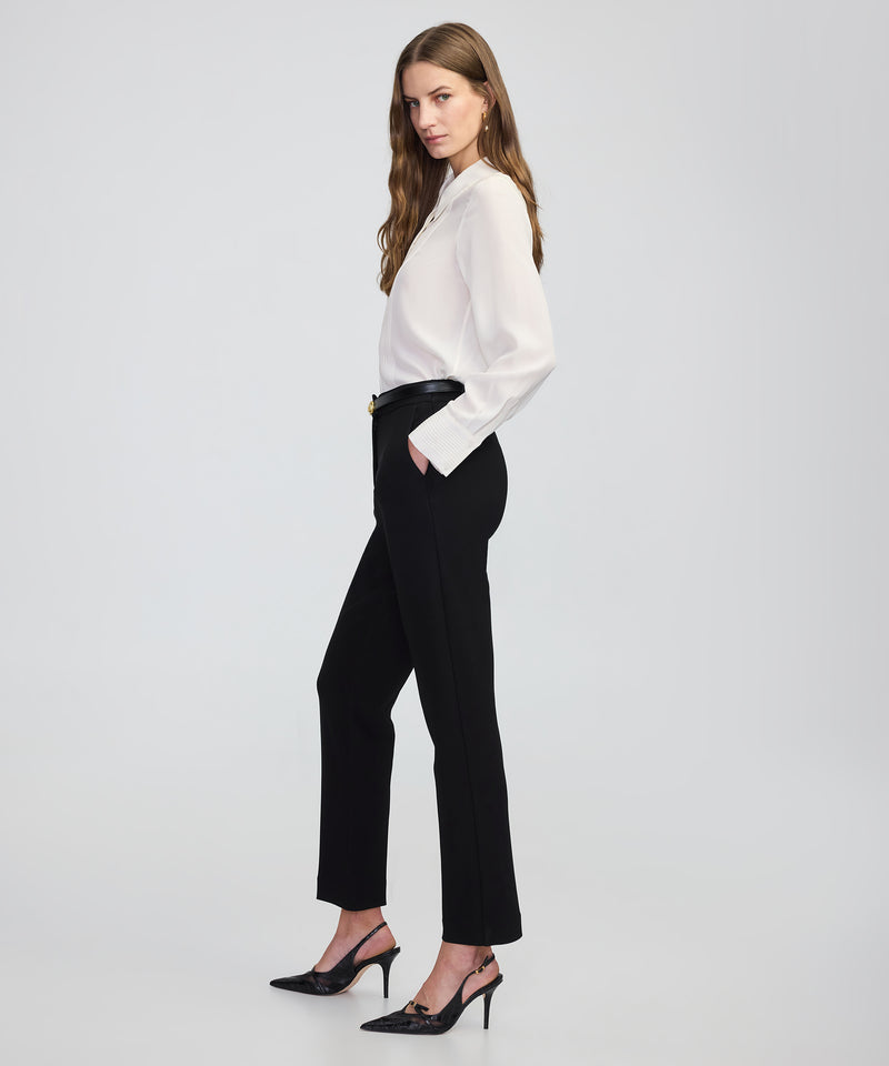 Ipekyol Elastic-Back Cigarette Trousers Black