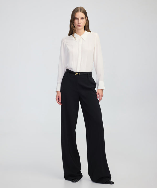 Ipekyol Pressed Crease Wide-Leg Trousers Black