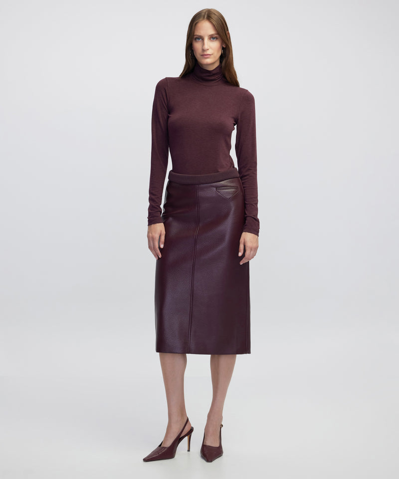 Ipekyol Leather-Effect Skirt Bordoux
