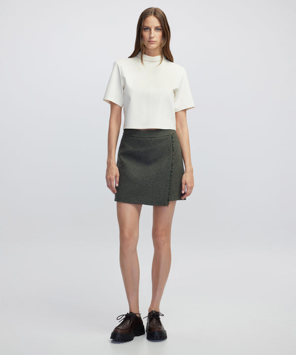 Ipekyol Houndstooth Mini Skirt Khaki